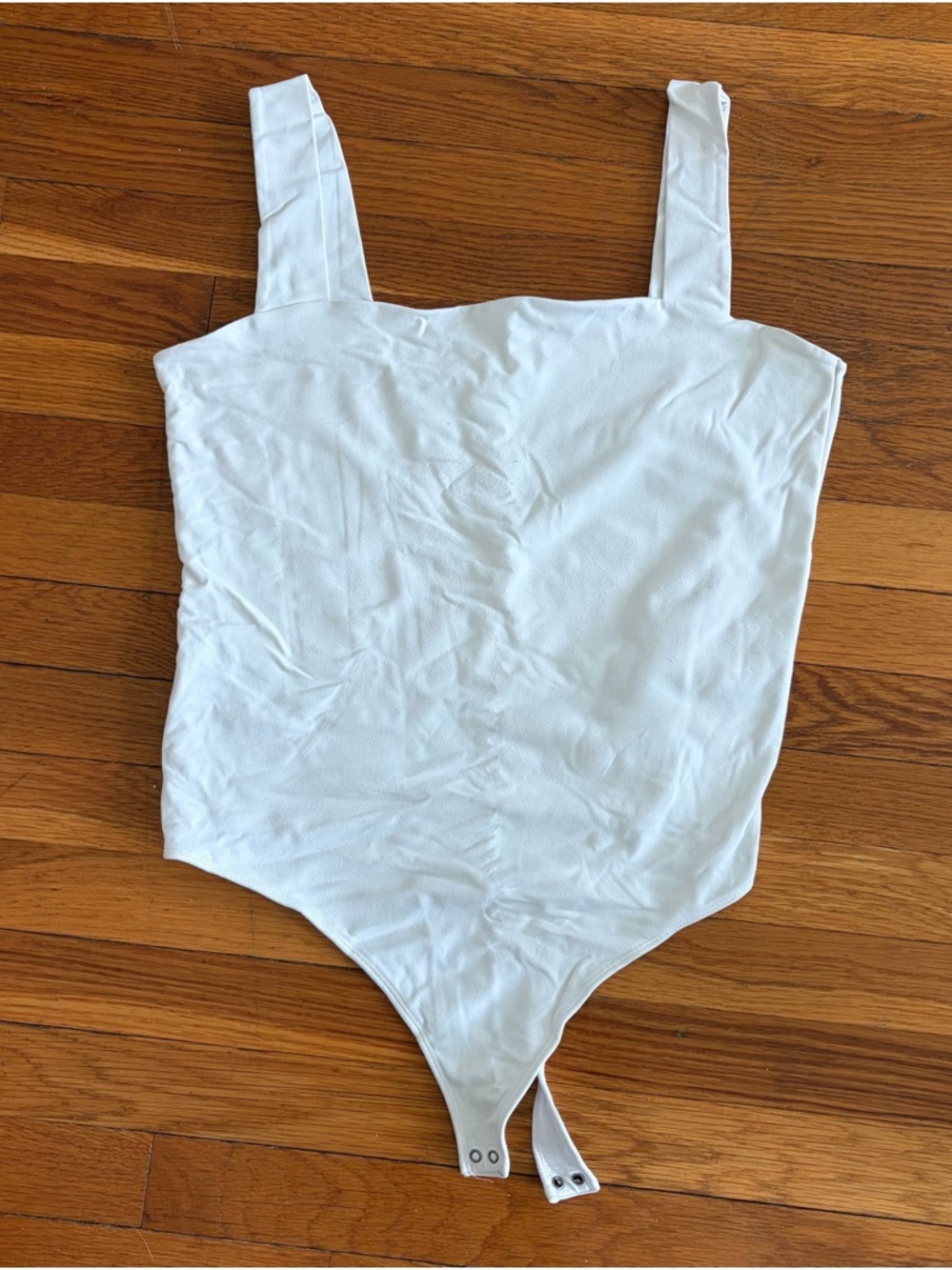 Abercrombie & Fitch White Squareneck Bodysuit, XL